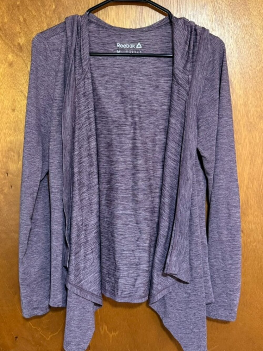 Reebok Women's Purple Athletic Hooded Cardigan